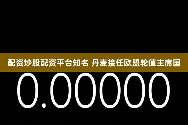 配资炒股配资平台知名 丹麦接任欧盟轮值主席国